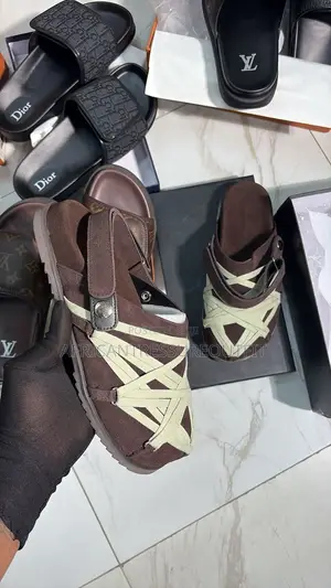 Rick Owen Suede Megalace Granola Mules Dinstinctive Cross Cream Lacing