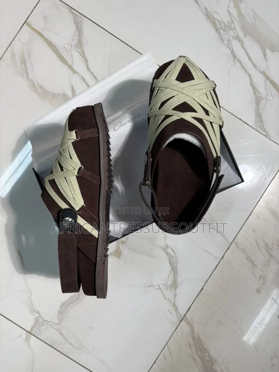 Rick Owen Suede Megalace Granola Mules Dinstinctive Cross Cream Lacing
