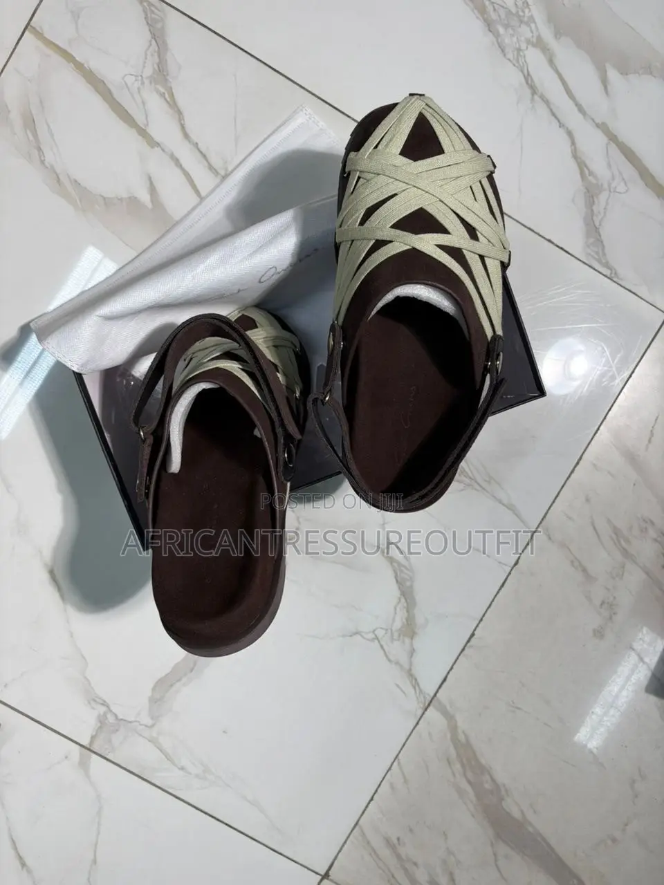 Rick Owen Suede Megalace Granola Mules Dinstinctive Cross Cream Lacing