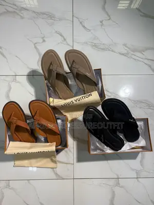 Louis Vuitton Thong Sandals Featured Subtle Embossed Logo on the Strap