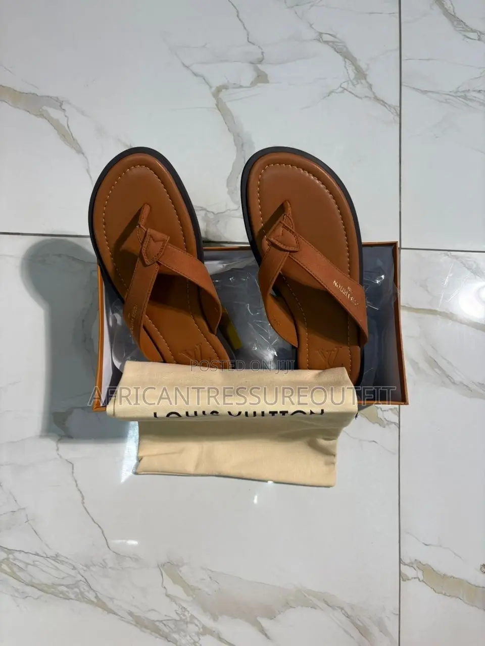 Louis Vuitton Thong Sandals Featured Subtle Embossed Logo on the Strap