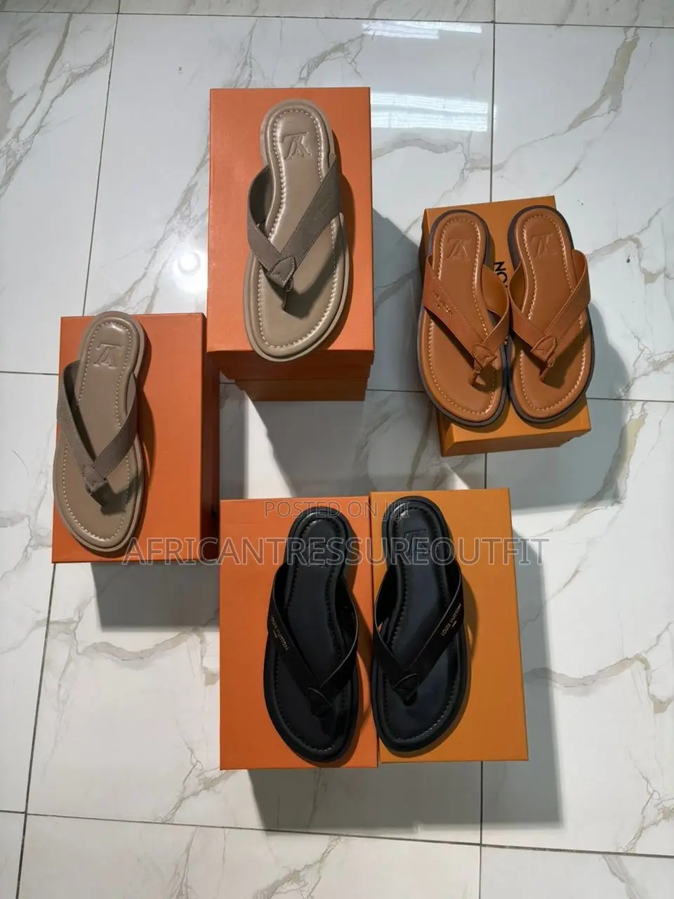 Louis Vuitton Thong Sandals Featured Subtle Embossed Logo on the Strap