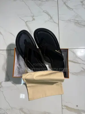 Louis Vuitton Thong Sandals Featured Subtle Embossed Logo on the Strap