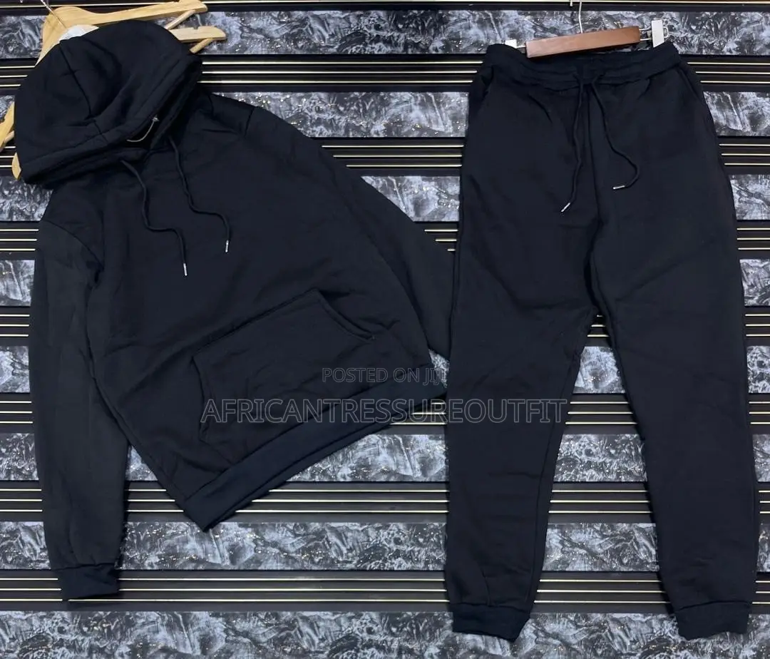 Fleece Tracksuit Pullover Hoodie With Matching Drawsting Sweatpants