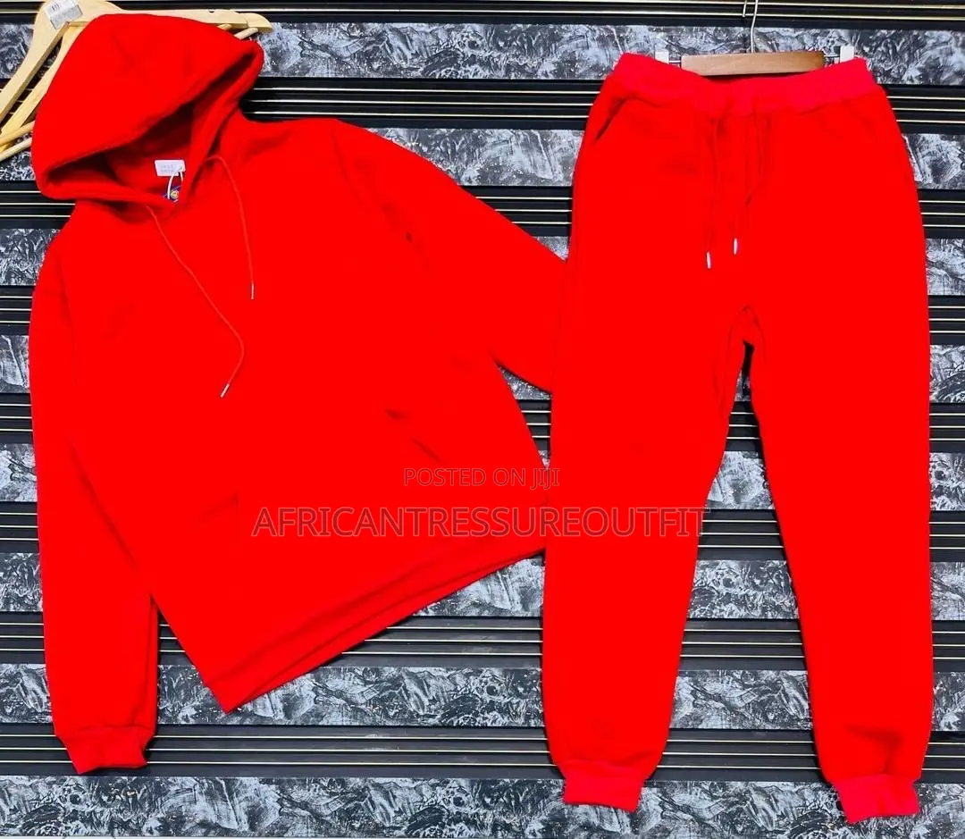Fleece Tracksuit Pullover Hoodie With Matching Drawsting Sweatpants
