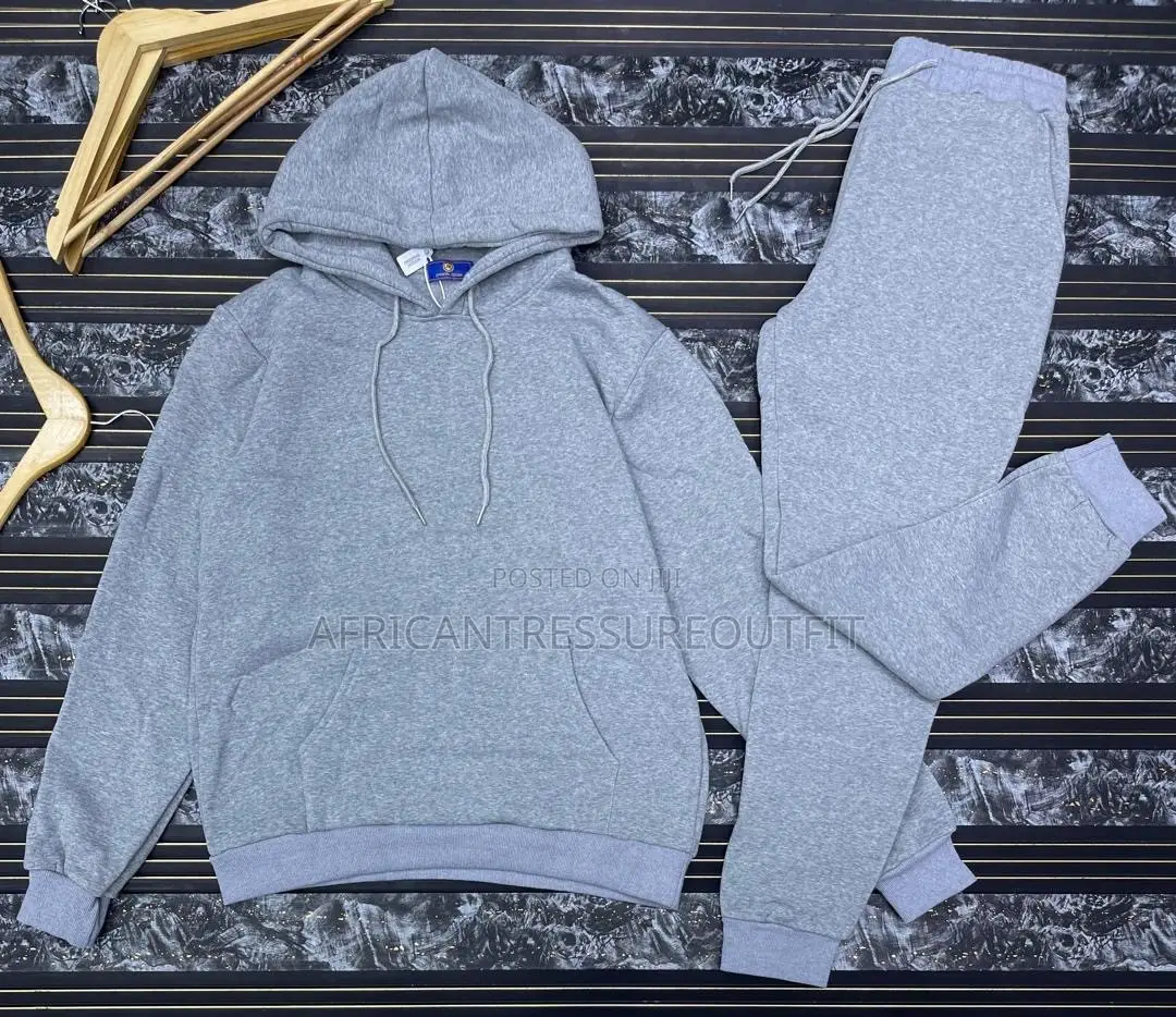 Fleece Tracksuit Pullover Hoodie With Matching Drawsting Sweatpants