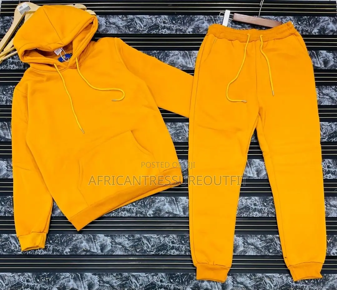 Fleece Tracksuit Pullover Hoodie With Matching Drawsting Sweatpants