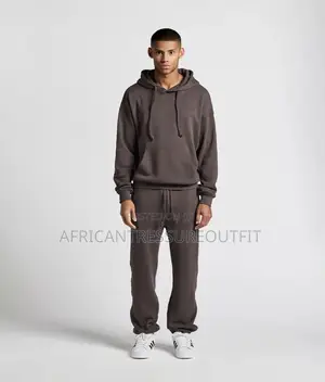 Fleece Tracksuit Pullover Hoodie With Matching Drawsting Sweatpants