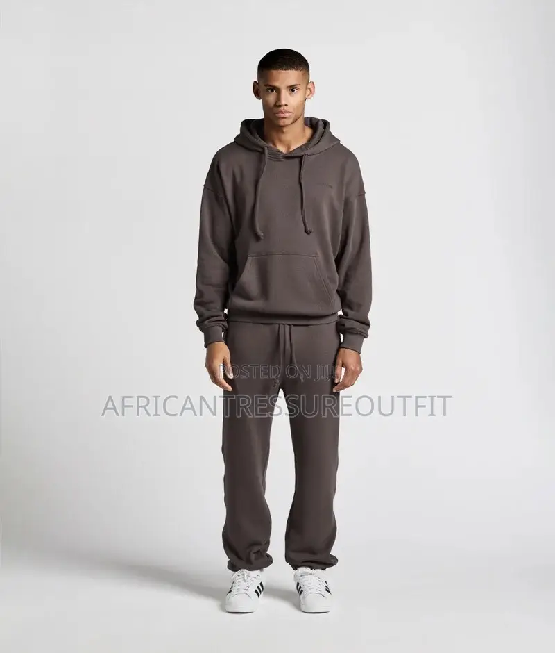 Fleece Tracksuit Pullover Hoodie With Matching Drawsting Sweatpants