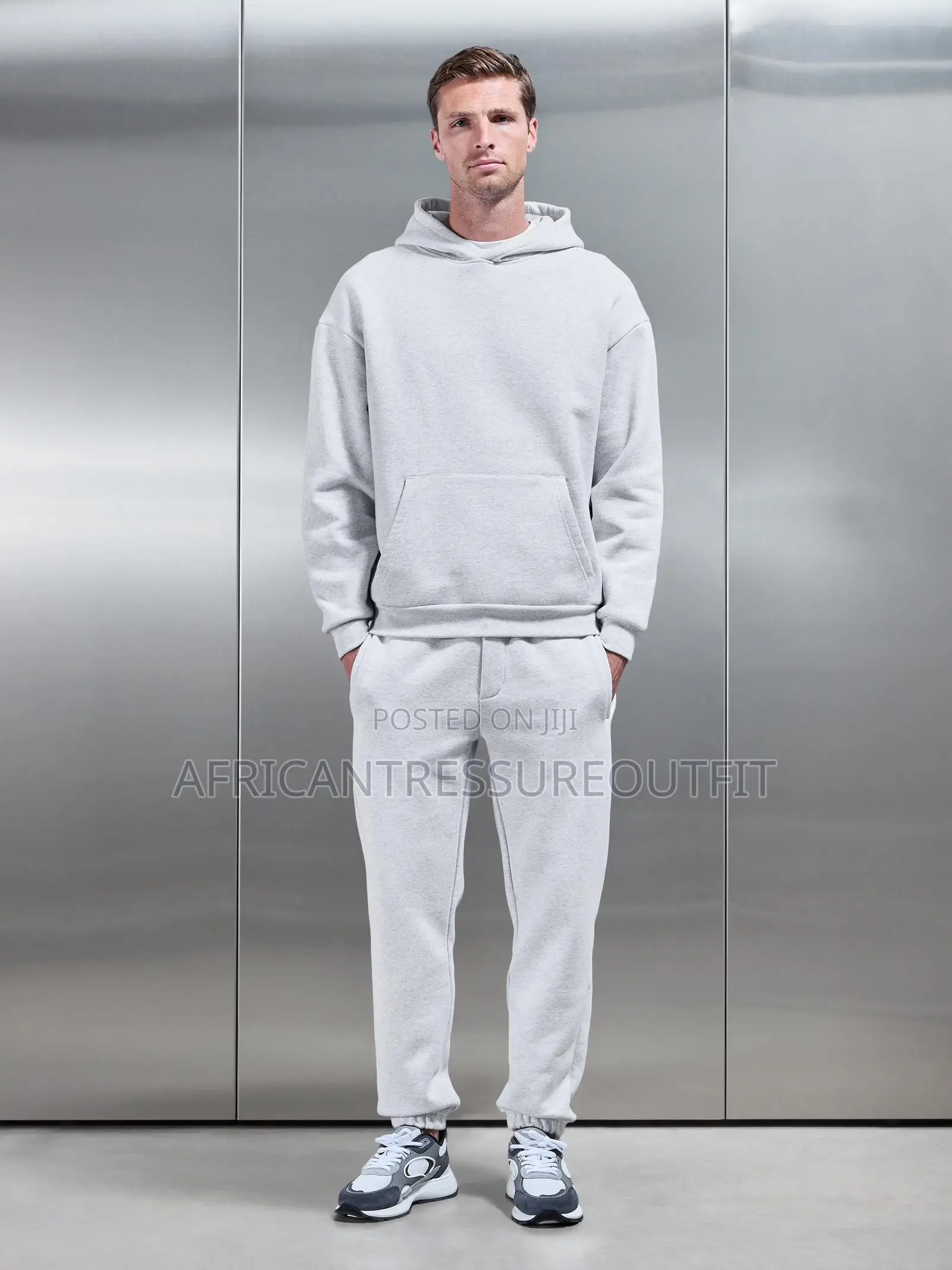 Fleece Tracksuit Pullover Hoodie With Matching Drawsting Sweatpants