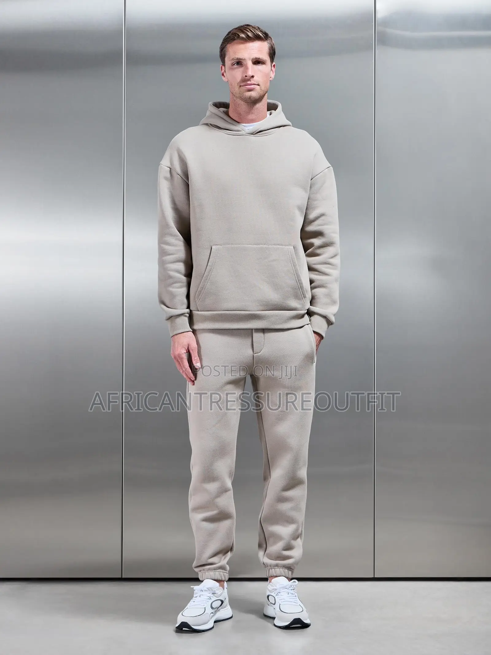 Fleece Tracksuit Pullover Hoodie With Matching Drawsting Sweatpants