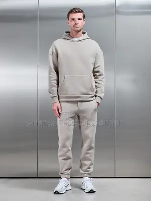 Fleece Tracksuit Pullover Hoodie With Matching Drawsting Sweatpants
