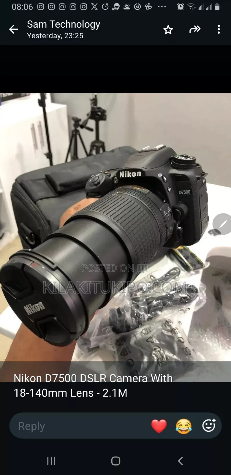 Nikon D7500 With Lens 18-140mm Clean