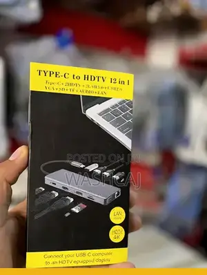 Type-C to HDTV 12- In-1 Multi-Port Adapter Hub