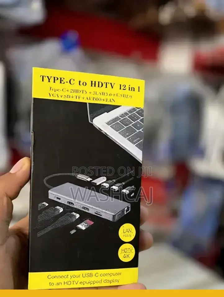 Type-C to HDTV 12- In-1 Multi-Port Adapter Hub