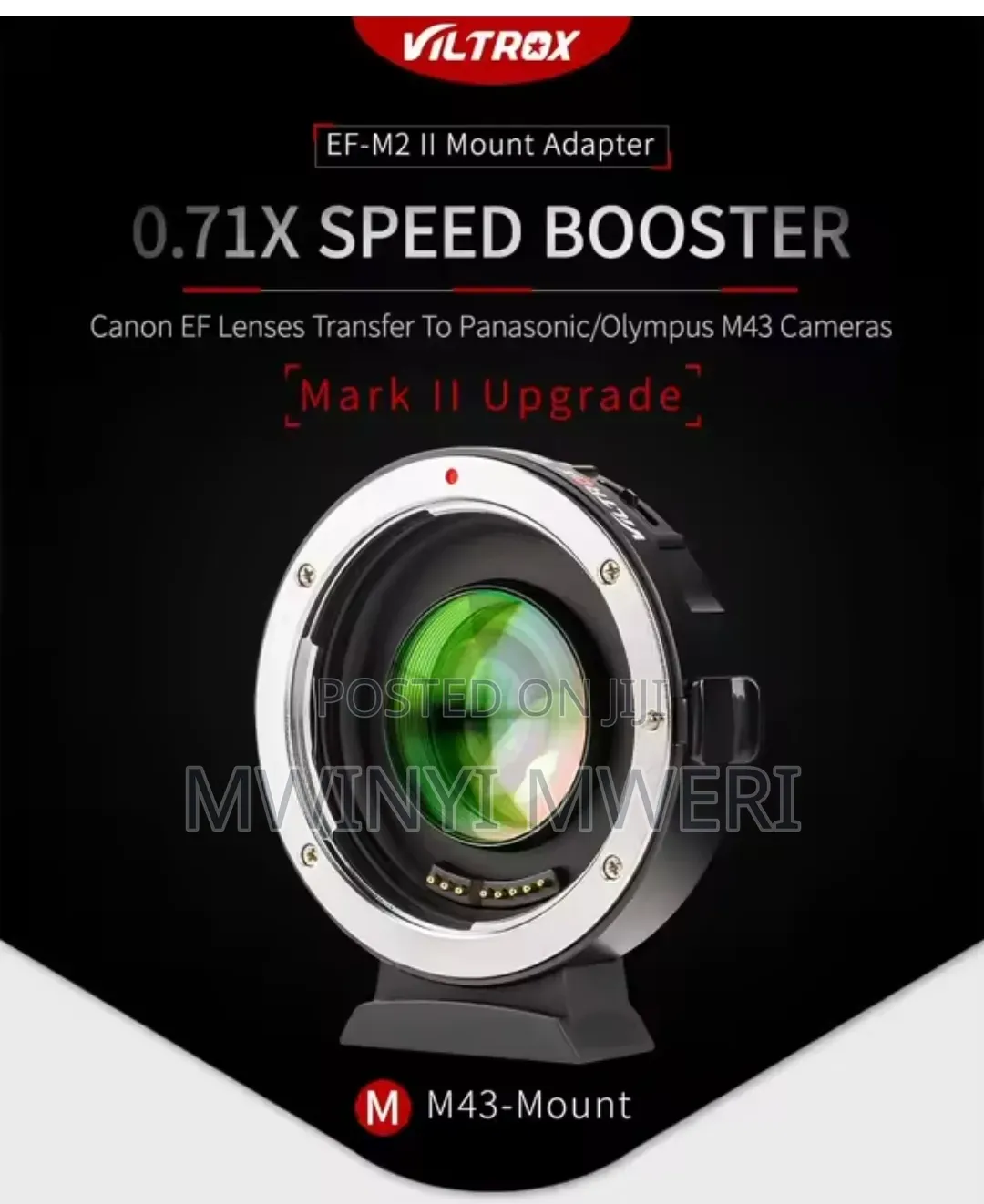Viltrox EF-M2II 0.71x Speed Booster Adapter for Lumix to EF Lens