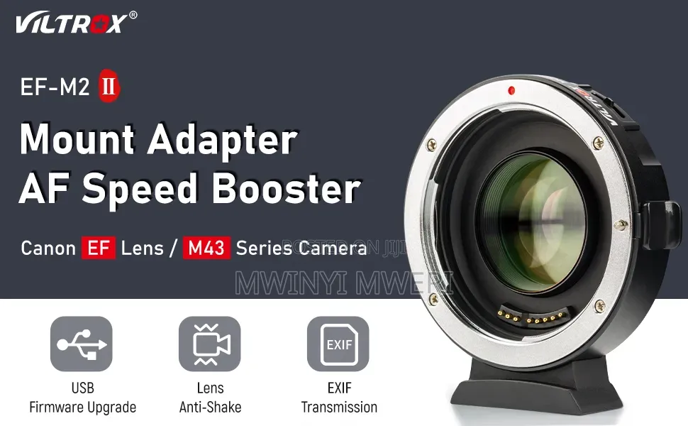 Viltrox EF-M2II 0.71x Speed Booster Adapter for Lumix to EF Lens