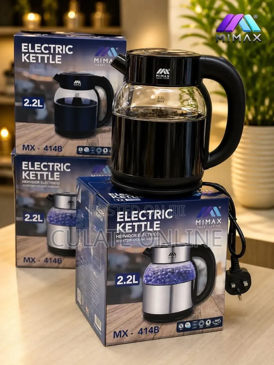 2.2ltrs Mimax Electric Water Kettle (Mx-4148)