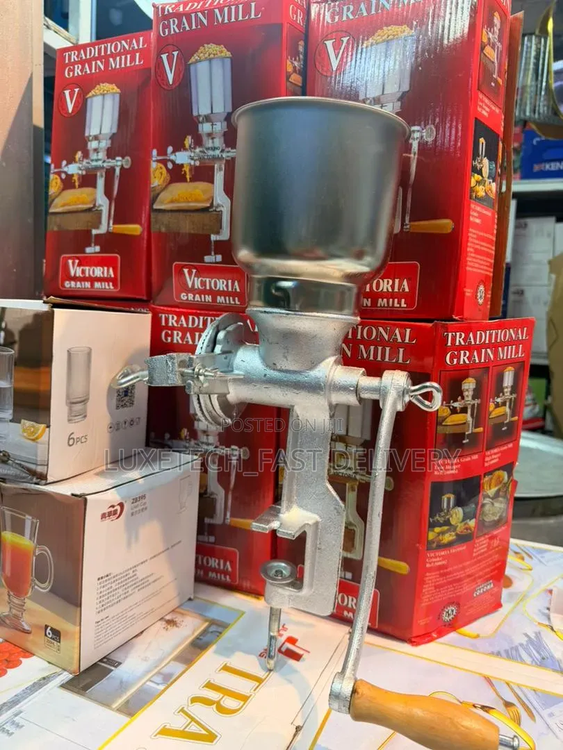Victoria Manual Hand-Crank Grain Mill Table Clamp Grinder for Home Use