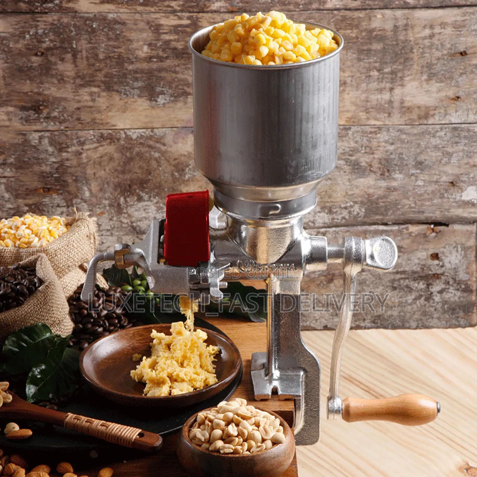 Victoria Manual Hand-Crank Grain Mill Table Clamp Grinder for Home Use