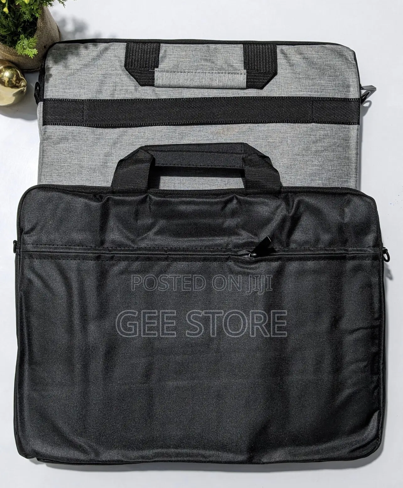 Minimalist Black Laptop Briefcase