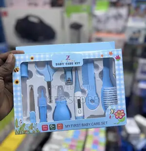 Blue 10-in-1 Portable Baby Care and Grooming Kit Designed for Newborn