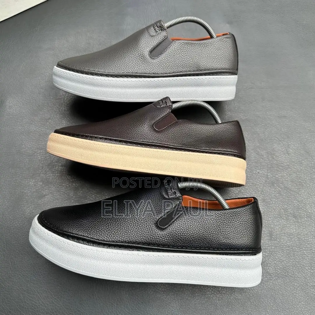 Leather Slip on Sneakers