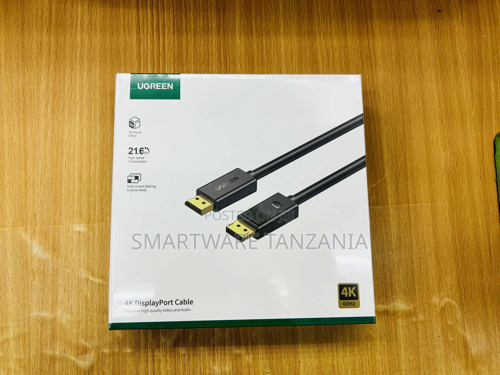 UGREEN 4K DisplayPort Cable Male to Male, 21.6ft, 60Hz for Video/Audio