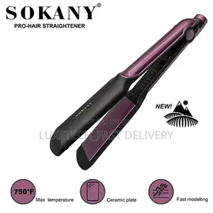 Sokany PRO SY-6505 Ceramic Hair Straightener – Fast Heating Flat Iron