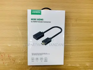 UGREEN Mini HDMI to HDMI Female Connector, 4K@30Hz, 15cm Cable Length