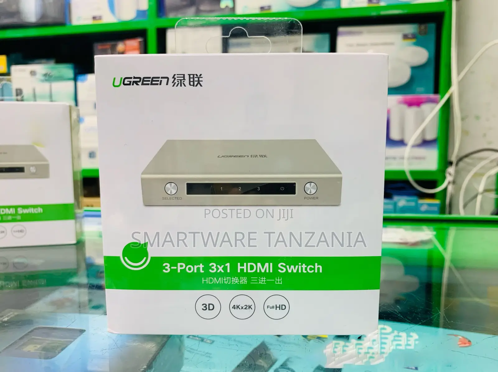 UGREEN 3-Port HDMI Switch 3x1, Supports 4K@30Hz, 3D, Full HD