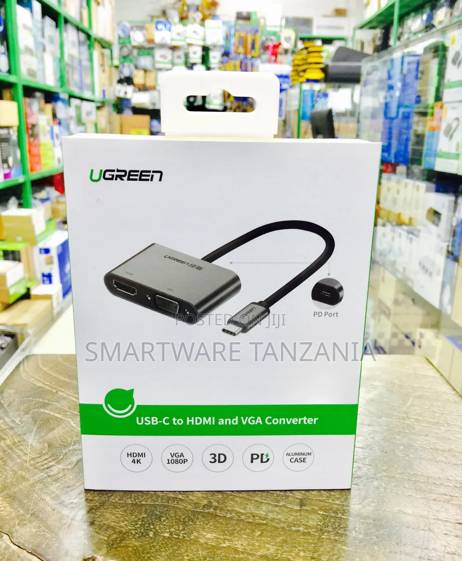 Ugreen USB-C to Hdmi and Vga Converter With 4k Hdmi, 1080p Vga Output