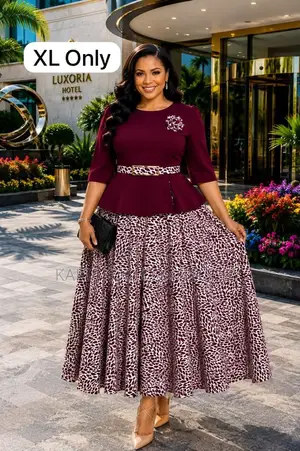 Elegant Two-Piece Midi Dress Set