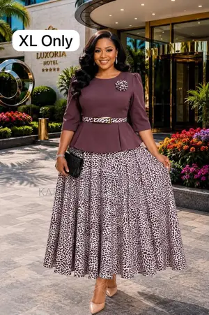 Elegant Two-Piece Midi Dress Set
