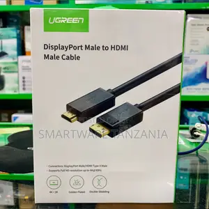 UGREEN DisplayPort Male to HDMI Male Cable, 4K@30Hz, Gold-Plated, 2m
