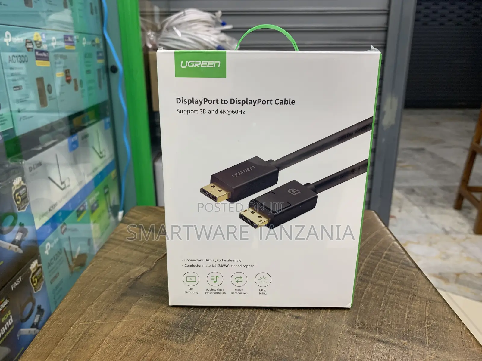 UGREEN DisplayPort to DisplayPort Cable, 28AWG, 4K@60Hz, 2m Length