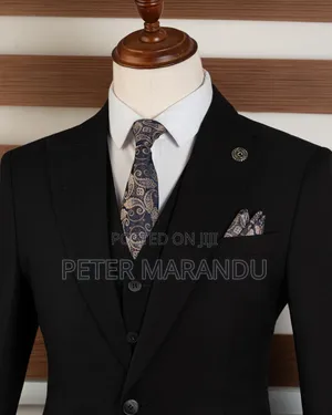 Jet Black Slim Fit Suits