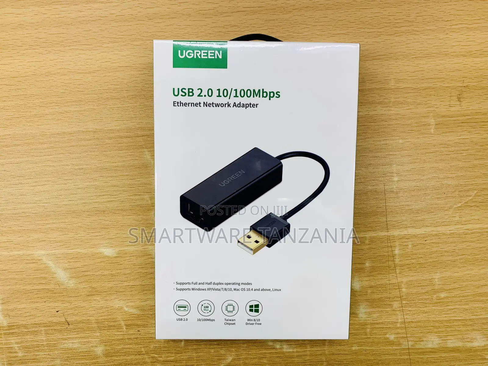UGREEN USB 2.0 Ethernet Network Adapter, 10/100Mbps, Plug and Play