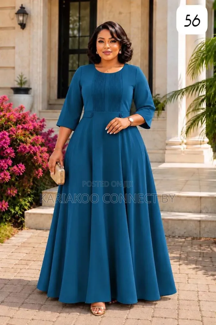 Elegant Pleated Front a-Line Maxi Dress🔥👗