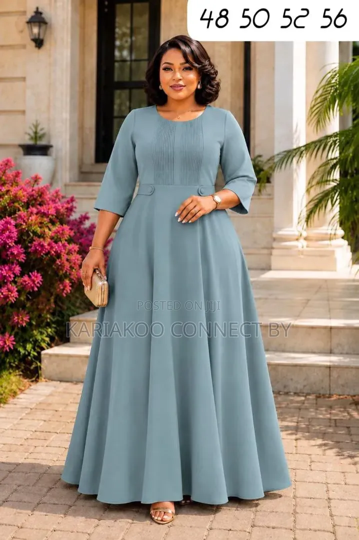 Elegant Pleated Front a-Line Maxi Dress🔥👗