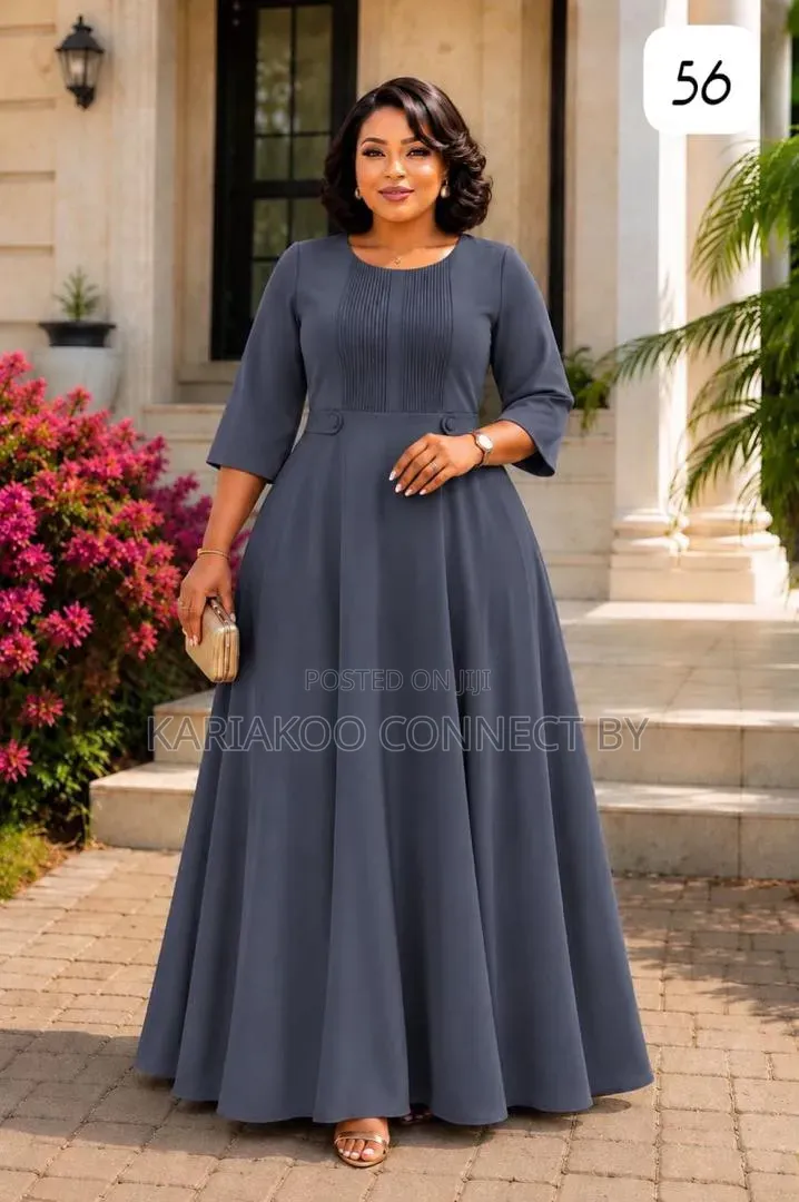 Elegant Pleated Front a-Line Maxi Dress🔥👗