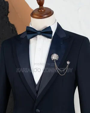 Executive Satin Lapel 3-Piece Suit Set✨