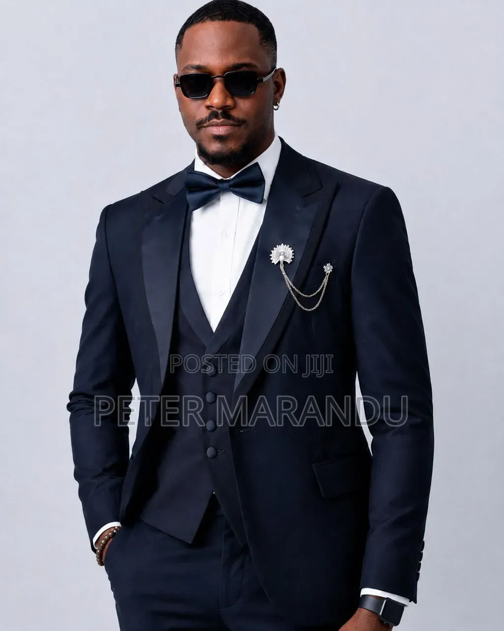 Suti Kali Ya Kiume 3-Piece (Tuxedo Ya Harusi Na Sherehe)