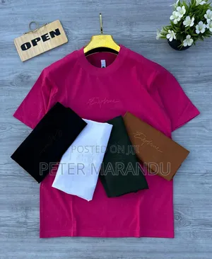 Shirts Kali Za Kiume Za Pamba (Plain & Embroidered Tees)