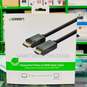 UGREEN DisplayPort Male to HDMI Male Cable, 1920x1080 Resolution, 2M