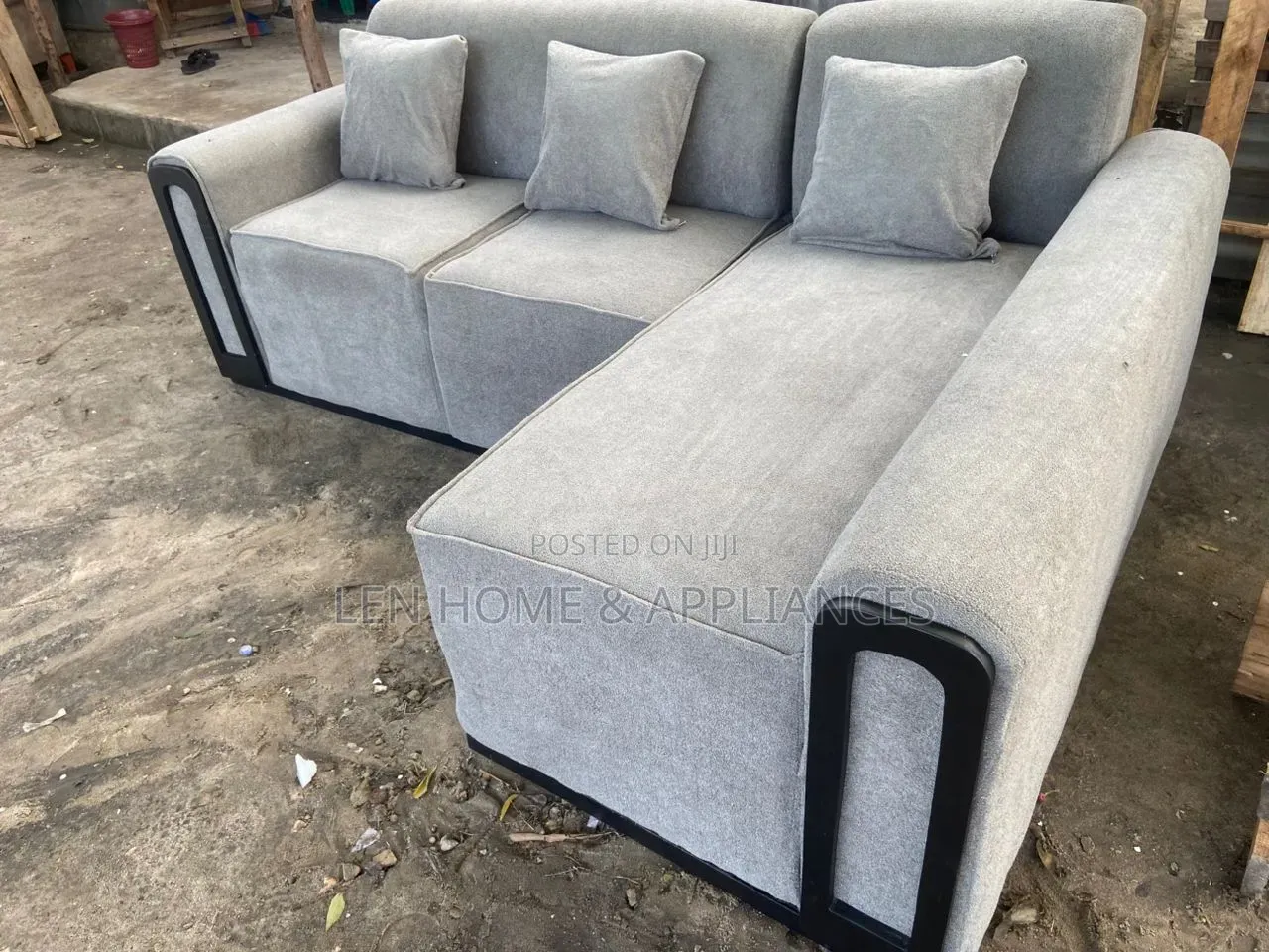 Sofa L Shape Color Grey