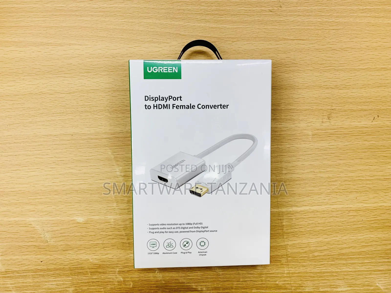 UGREEN DisplayPort to HDMI Female Converter 1080P Video, Aluminum Case