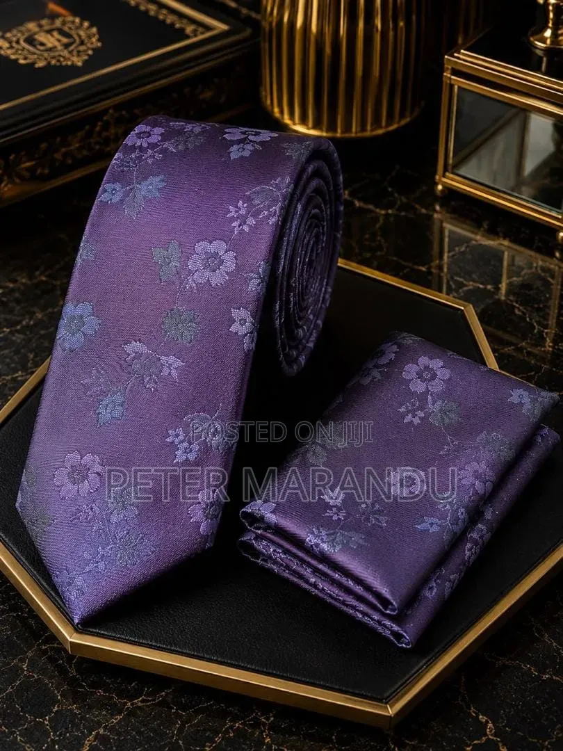 Premium Tie, Pocket Square & Cufflinks)