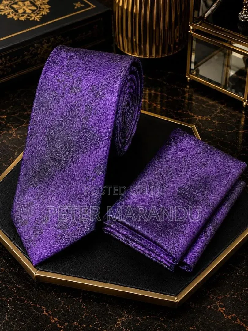 Premium Tie, Pocket Square & Cufflinks)