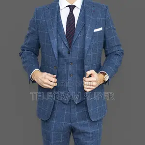 Suti Za Kiume Navy/Black - Slim Fit
